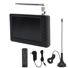 HDMI USB RCA -sisääntulot Irrotettavat antennit Kannettava laajakuva-LCD-televisio FM-radio Sisäänrakennettu digitaalinen viritin ATSC HD TFT LED