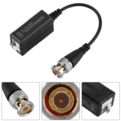 Παθητικός προσαρμογέας balun βίντεο CCTV, απόρριψη παρεμβολών με συμβατή μετάδοση