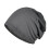Softable Cotton Sleep Bonnet with Elastics Band-Dark gray 1