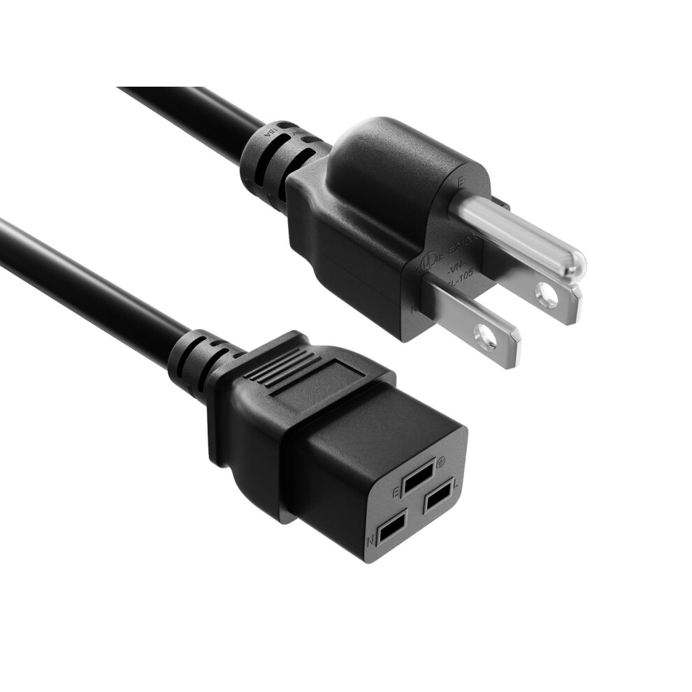 14 Awg Nema 515P To C19 Power Cord 7Ft Ul Listed Heavyduty Cable For Servers And Devices 9426802868500