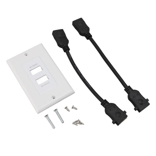 Επιτοίχια βάση με HDMI Keystone, υποστήριξη 4K UHD και ενσωματωμένο πίνακα διαχείρισης 1