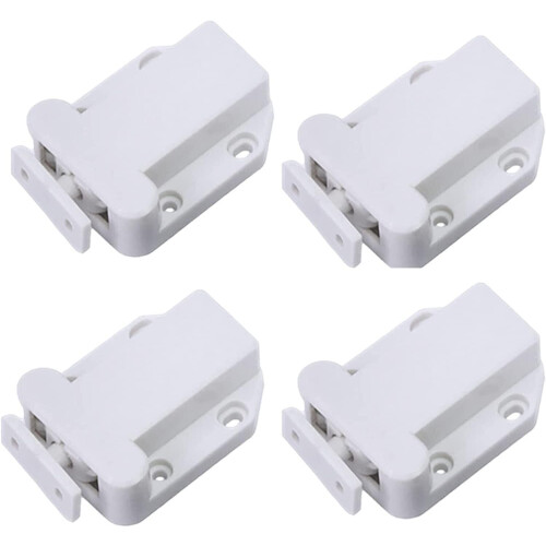 Push to Open Cabinet Latch 4PCS Magnetic Touch Latch for Cabinets with Automatic PopUp Lock Wit