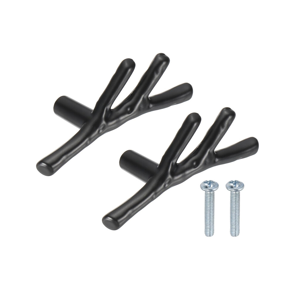 Rustic Twig Cabinet Knobs And Black Branch Drawer Pulls, 3' Zinc Alloy, Farmhouse Dresser Handles 9001264036904