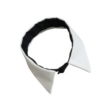 Elegante afneembare faux kraag blouse choker ketting-Wit zwart