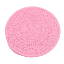 1/3pcs Cotton Thread Woven Coaster Round Placemats Thicken-2