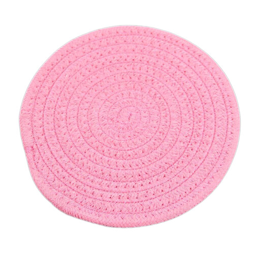 1/3pcs Cotton Thread Woven Coaster Round Placemats Thicken-2