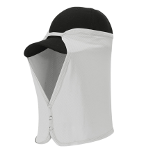 Rabat de cou pour chapeau, masque facial, couvre-chef-Gris clair