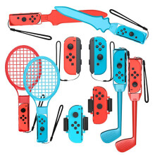 Pacchetto di accessori 10 in 1 per giochi sportivi Switch, set di accessori per giochi per feste in famiglia per bambini, giochi sportivi OLED Switch