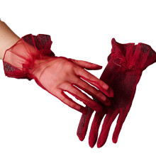 Dameshandschoenen Lady Korte dunne handschoenen voor- Claret