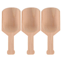 3Pcs Large Wooden Measuring Spoons for Bath Salts with Ergonomic Grip and MultiFunction Use