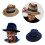 Woll-Fedoras-Hut mit Totenkopf-Kopf-Top-Design, dunkle-Modell 2 5