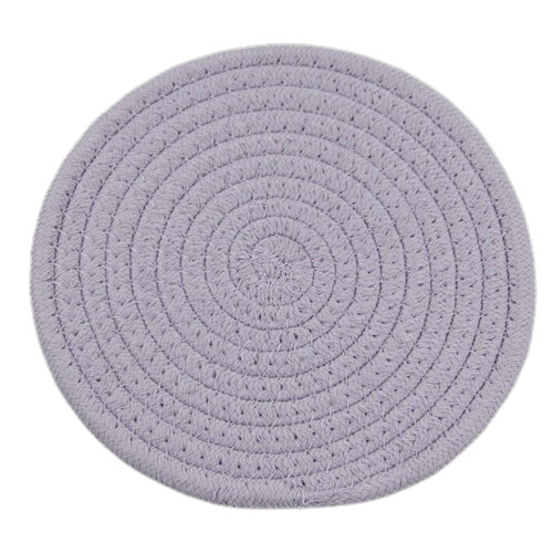 1/3pcs  Cup Mat Cotton Thread Woven Coaster Round Placemats-5