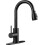 Black Stainless Steel Pull Down Kitchen Faucet  Arc Single Handle 3 Modes 360 Swivel Spout 1