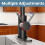 Black Stainless Steel Pull Down Kitchen Faucet  Arc Single Handle 3 Modes 360 Swivel Spout 2