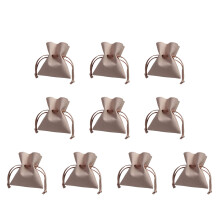 Portable Leather Jewelry Pouches Drawstring Bag for-Nude Pink