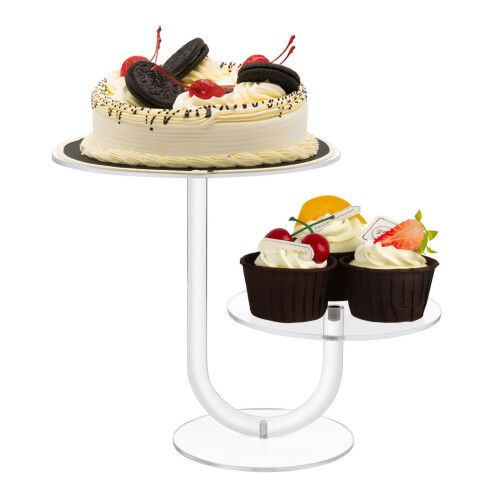 Élégant support de tour à gâteaux en acrylique à 2-8 pouces 2
