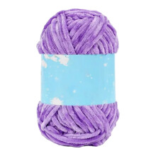 Fil à crochet multicolore, fil à tricoter doux,-19 violet clair