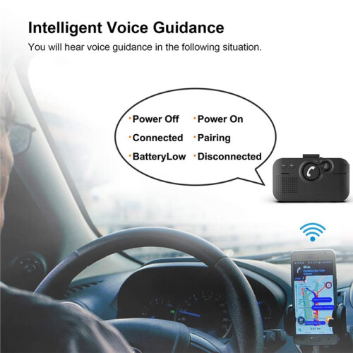 Car Cell Phone Hands-Free  Kit Wireless Speaker for Car Auto Conferencing Hands-Free, 2