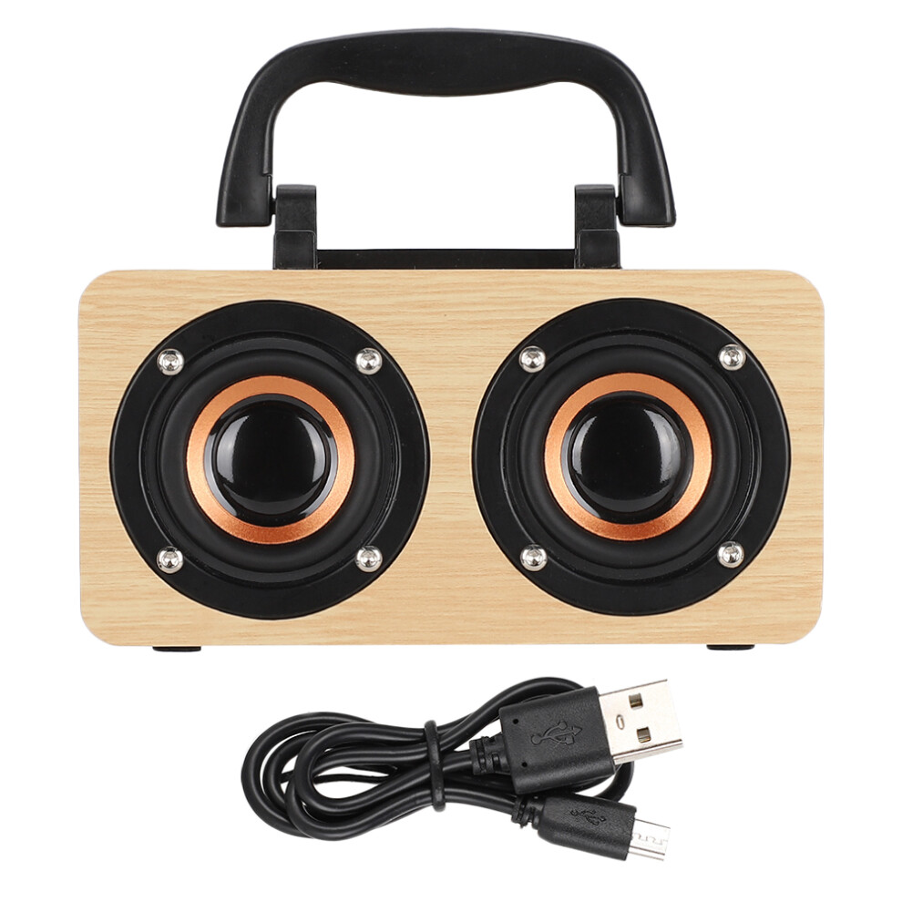 Retro Wooden Bluetooth Speaker,Wireless Dual Loudspeakers With Superior Sound Quality Bass Enhancement Technology, Loud Sound, Loud Sound, Loud Sound 9420858919865