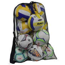 Bolsa deportiva de malla con cordón ajustable, solución portátil para guardar balones con cordón seguro, bolsa de almacenamiento multiusos para