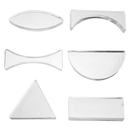 3sets Optical Lenses Teaching Tool Physics Teaching Instrument Convex Lens Microscope Lens Spotlight Objective Lens 1