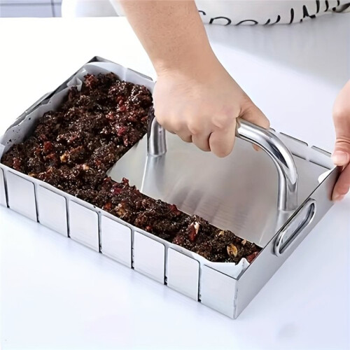 1pc Stainless Steel Burger Press Dough Compactor with Handle Kitchen Baking Tool for Pastries Pies Kitchen Accessories 2
