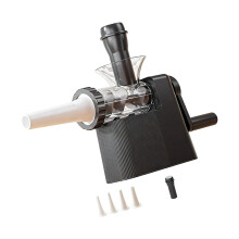 Manual Sausage Filler Feature Adjustable Nozzles and Hand-Black