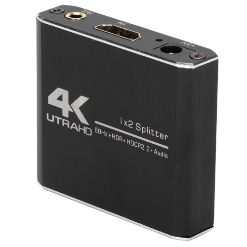 Διαχωριστής HDMI 4K60fps Υποστήριξη 1x2HDR HDMI2.0 Οθόνη Mirror Διαχείριση EDID Συμβατό με USB3.0 Xbox 2