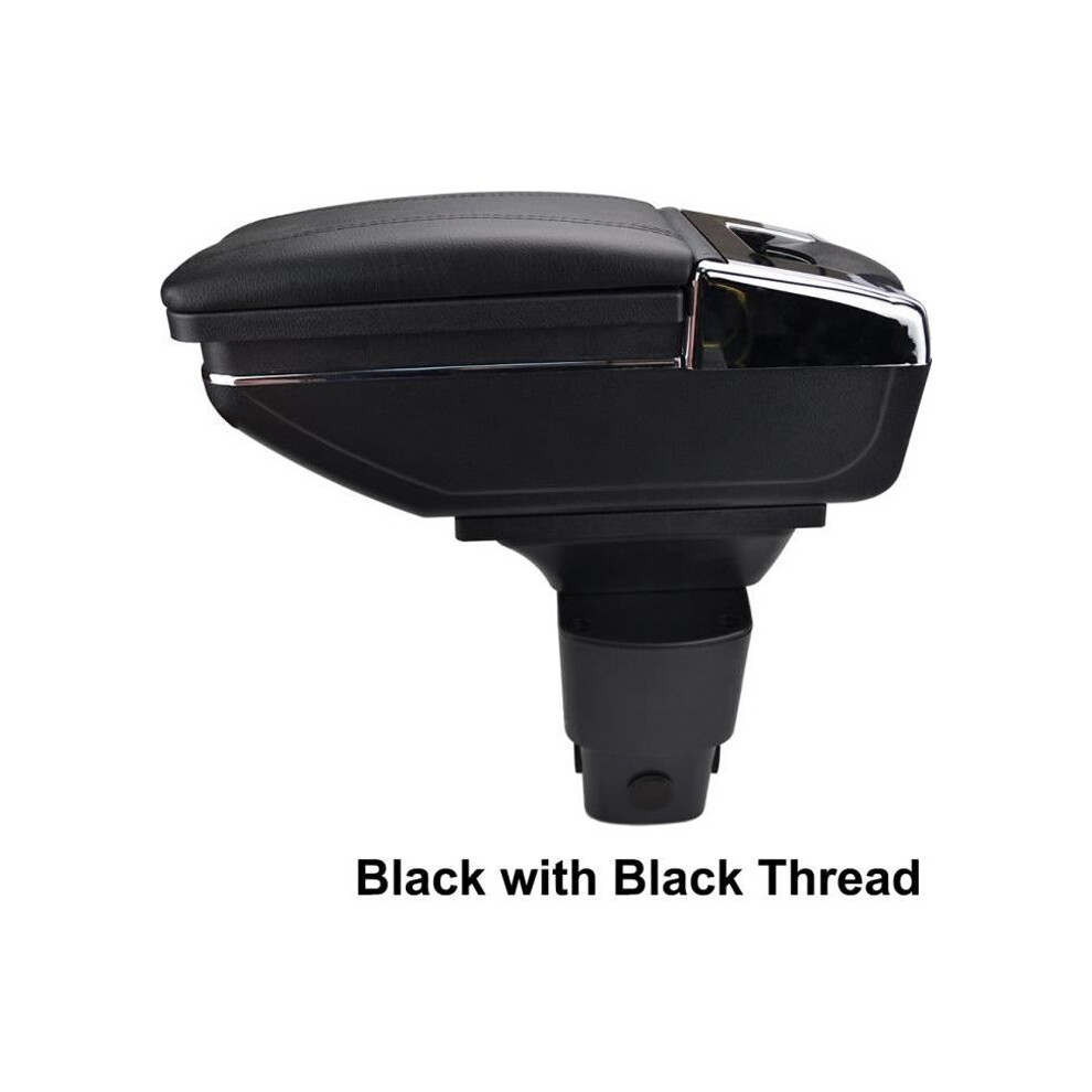 Leather Center Armrest With Cover, Specific For Nissan Nv200 Evalia 2010-17 (With Stitching) Black 7333425912836
