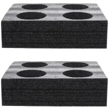 2 Pcs Foam Cup Holder Tray for Takeout Beverages, SpillProof 4 Cup Drink Carrier for Hot and Cold Drinks