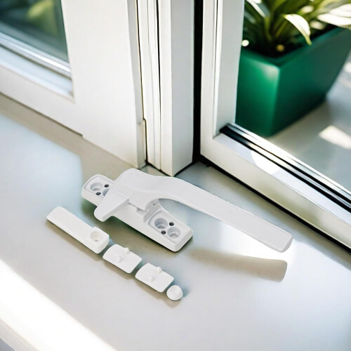 Aluminum Alloy Rotating Window Handle Right Side with Security Lock for Child Safety 1