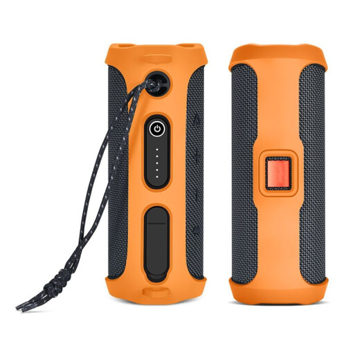 Silicone Cover Case Waterproof Protective Cover Anti Drop+Shoulder Strap for  FLIP ESSENTIAL 2 Wireless Speaker C 1
