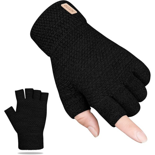 SUTIYO Fingerless Gloves Winter Gloves