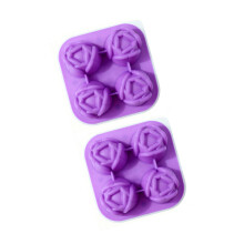Multifunctional Silicones Tulips Flower Ice Cubes Molds-Purple