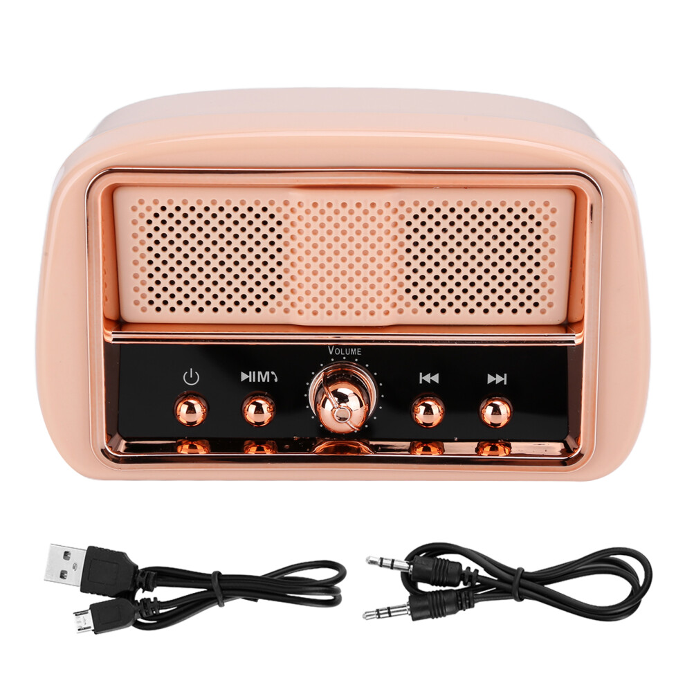 Vintage Radio Compact Retro Bluetooth Speaker Mini,Crystal Clear Sound Rich Bass For Bass Enhancement,Wireless Built-In Mic,Good Sound Quality, Clear 9420858970415