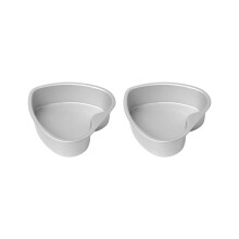 Set van 2 hartvormige taartvormen 6/8/10 inch Eenvoudig-8 inch