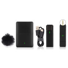 Microfono lavalier senza fili con riduzione del rumore per iPhone, USB-C e Android, prestazioni stabili, audio cristallino per la maggior parte dei