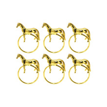 Set van 6 servetringen van metaallegering, elegante-Goud