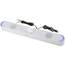 Sinfonia audio e visiva, soundbar stereo con spettacolo di luci LED RGB per PC desktop, alimentazione USB cablata per una connettività senza