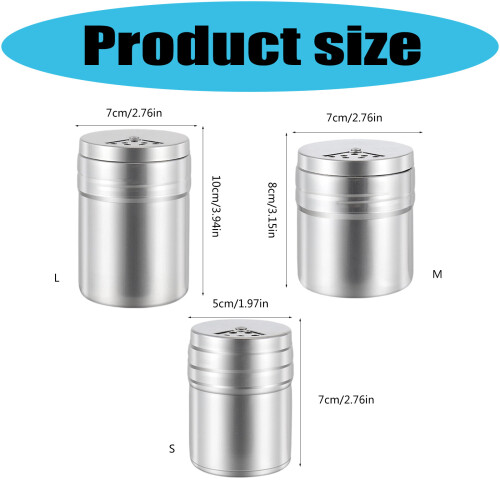 3Pieces Nonrust Steel Spices Storage Bottles Keep-Multipurpose 1