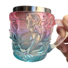 Grande tasse à café en résine et acier inoxydable, résistante-UN