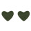 Fleece Heart Shape Coasters for Heat Resistance-Army Green 1