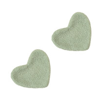 Machinewasbare fleece hartonderzetters voor het- Matcha Groen