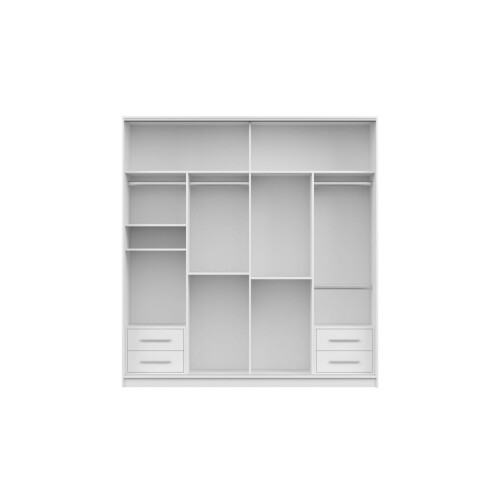 (203cm, Grey) FHI-DUBAI Mirrored Sliding Door Wardrobe 2