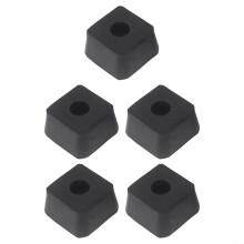 Rubber Shock Absorbing Pads for Fitness Equipment 5Pack 46x46x25mm Floor Protection Black