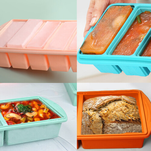 Plateau à glaçons en silicone en fil d'acier durable avec-Bleu 1