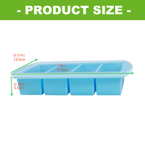 Plateau à glaçons en silicone en fil d'acier durable avec-Bleu 2