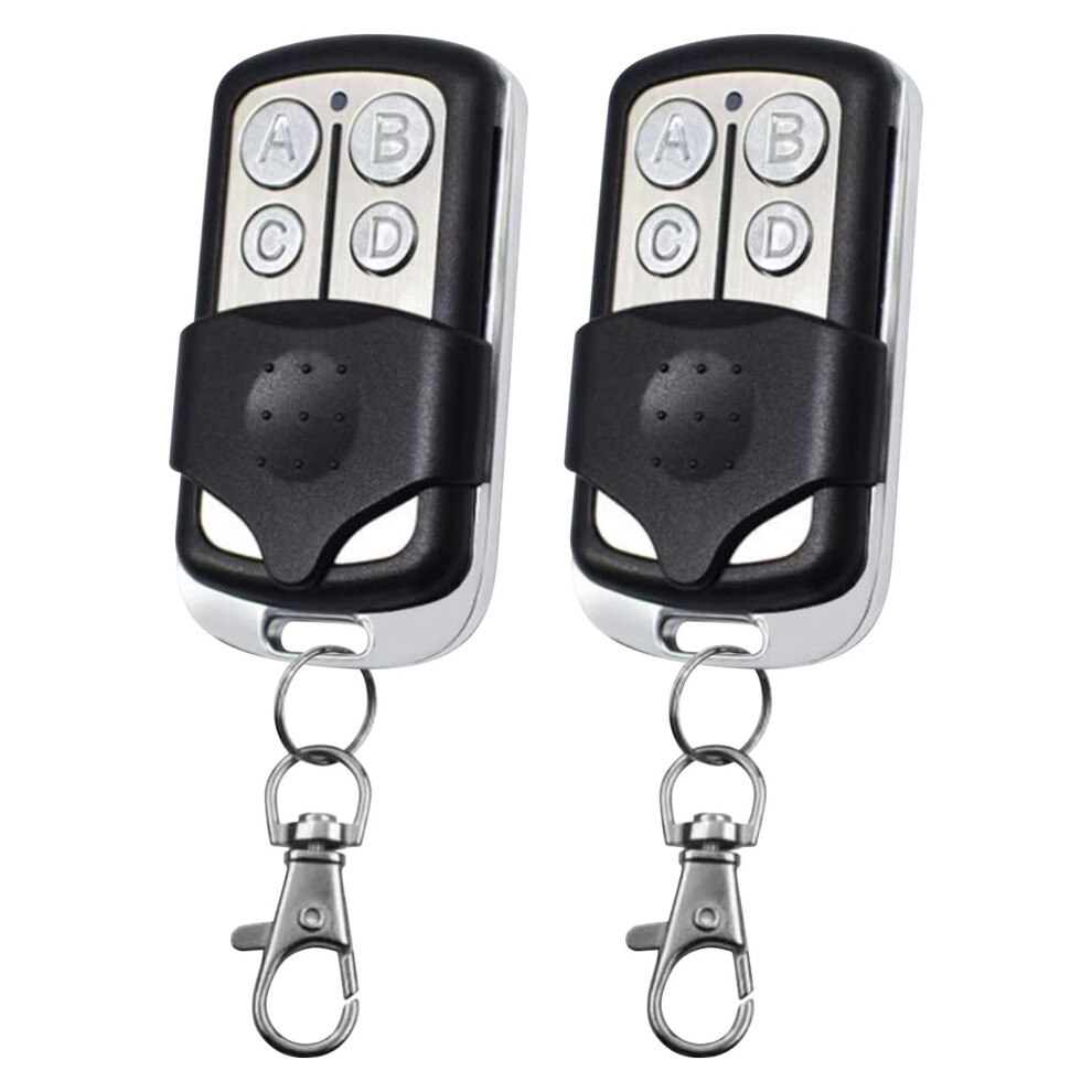 2Pcs 433Mhz Garage Door Remote And Gate Opener Key Fob, Long Range Easy Code Copy Keychain 9001264038199