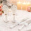 Wedding Champagne Flutes Set with Cake Knife and Server, Lace Bow Gift Box 5