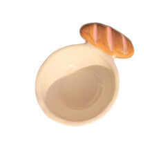 Elegante keramische broodplaat voor het-Koffiekleur French stick